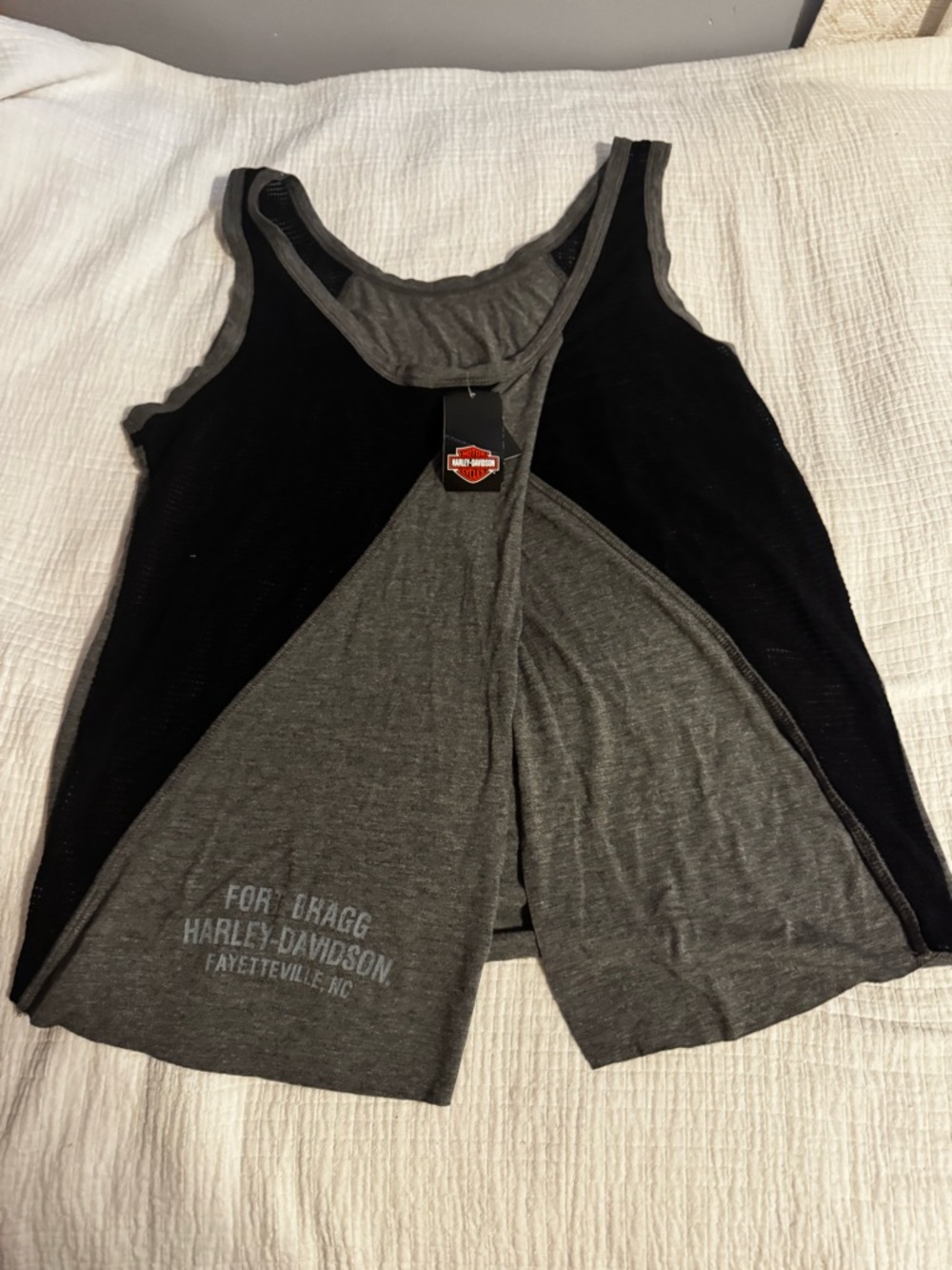 Harley Davidson Women’s Black/Gray Tank Top NWT Size 2XL Fort Bragg Dealership - Picture 4 of 11